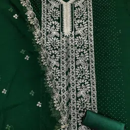 KALINI Women Poly Georgette Embroidered Dress Material-image-94