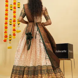 Fabcartz Semi-Stitched Lehenga & Unstitched Blouse With Dupatta image 5