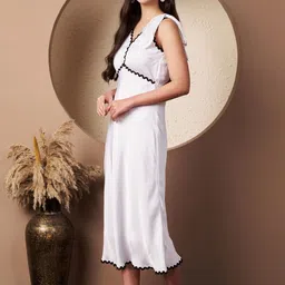 Justin Whyte Ruffled Chiffon A-Line Midi Dress image 4