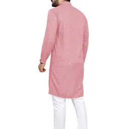 click n buy Men Pink Kurtas image 4