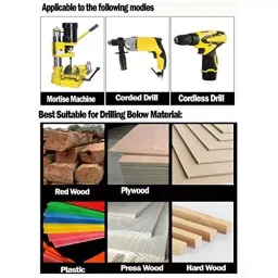 YADAV Square Hole Drill Bit 7/16 inch x 210 mm Mortising Chisel Cutter for Wood image 4