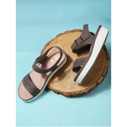 Bata Beige Platform Sandals for Women-picture-25