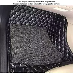 Auto Pearl Black Luxury Leatherite 7D Car Floor Mats Compatible with Ignis-picture-24
