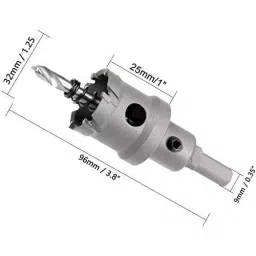 FLAMINGO ENTERPRISE Carbide-Tipped Hole Saw Cutter Kit TCT & SS 32 mm Masonry Bits Type, FM-197 image 2