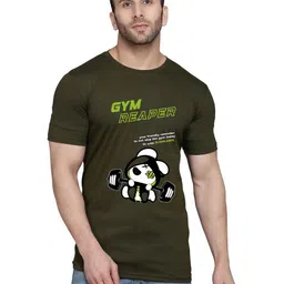 SLOWLORIS Men Graphic Printed Round Neck Cotton Slim Fit T-shirt-picture-11