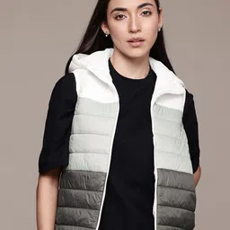 Roadster The Lifestyle Co. Striped Hooded Gilet Padded Jacket-picture-14