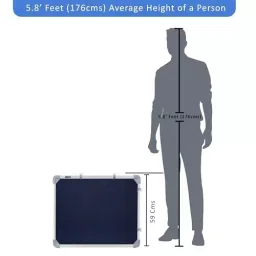 EDUWAY 61x61 cm (2x2 ft) Blue Notice Board with 20 Push-Up Pins Combo ‎Rectangular image 4