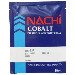 NACHI 8 mm HSSCo Drills COSD 6591505 - Made In Japan (Pack of 10 Piece)-image-28