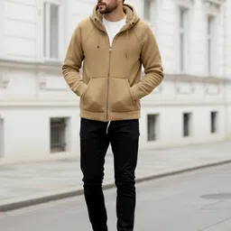 Mast & Harbour Men Hooded Front-Open Sweatshirt-picture-10