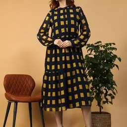 Oxolloxo Print A-Line Midi Dress-image-81