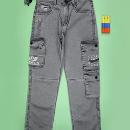 V-Mart Boys Regular Fit Mid-Rise Light Fade Stretchable Jeans image 2