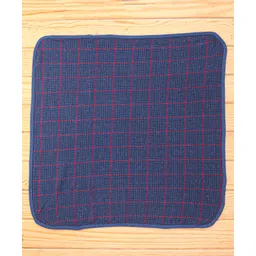 Simply Jacquard Checkered Bath Towel L 80 x B 80 cm - Navy Blue image 2