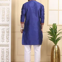 Larwa Floral Yoke Design Thread Work Straight Kurta with Pyjamas image 5