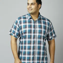 Xmex Men Comfort Checked Plus Size Shirt-picture-20
