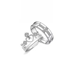 Iga collection Set Of 2 Stone Studded Couple Finger Rings-image-96