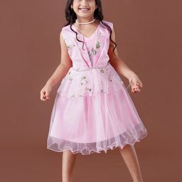 Mark and Mia Girls Floral Printed Sleeveless Dress-image-79