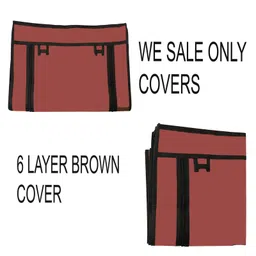 Urban Choice 6 Layer Metal Shoe Rack with Brown Cover Durable, Foldable & Space Saving Organizer for Home & Office image 5