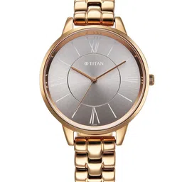 Titan Women Brass Dial & Bracelet Style Straps Analogue Watch 2648WM10-image-25