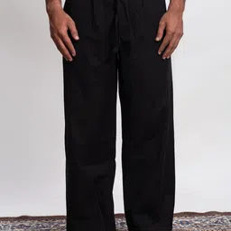 JAIPUR GLOBAL Men Relaxed Straight Leg Mid-Rise Cotton Flat-Front Regular Trousers-picture-19