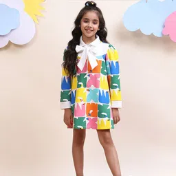SPUNKIES Print A-Line Dress-image-7