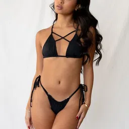 NDEX Tie-Up Detail Triangle Swim Bikini Set image 4