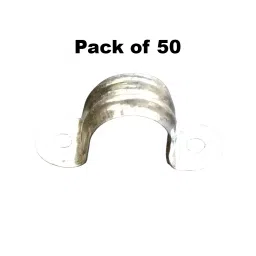 Whiteshark Saddle Clamp GI U - Shaped 59x18x20 mm Silver for Cables and Wires, (Pack of 50 Pcs) image 3