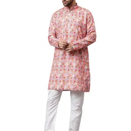 Floura Men Geometric Printed Indie Prints Kurta-picture-22