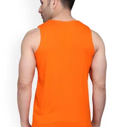 SLOWLORIS Pack Of 2 Printed Round Neck Bio-Wash Cotton Gym Vests image 3