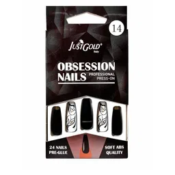 JUSTGOLD Set Of 24 Professional Obsession Press On Pre Glued Nails - Shade 14-picture-36