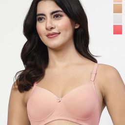 LILY Dapyklis Pack of 4 Full Coverage Lightly Padded Seamless T-shirt Bra-picture-44