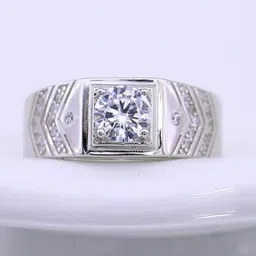 MEENAZ Men Silver-Plated AD Studded Adjustable Finger Ring-picture-16
