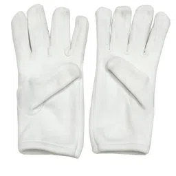 CHACKO 2 Pair - Cotton Gloves For Hands | Sun Protection Half Hand Gloves | Washable Pollution Gloves For Driving, Biking, Cycling For Man & Woman | White image 3