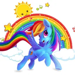 divinedesigns Divine Designs™ PVC Vinyl Self-Adhesive Unicorn Rainbow Sticker for Living Room, Bedroom, Office Wall Decoration (18.8 X 24 INCH) Pack 1 image 2