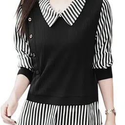 litzo Top for Women Regular Fit Latest Stylish Office Wear Western Top (L-23-24) image 1