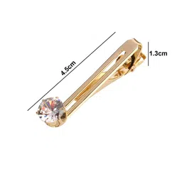 tripin Golden Tie Pin Clip Tack Tiepin for Men with Diamond Crystal in A Gift Box TSHOTIEPINGOLD2016 image 2