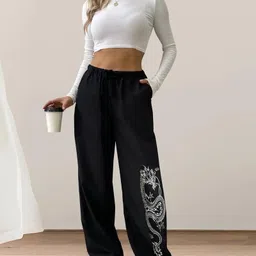 tabadtod Women Relaxed Loose Fit Easy Wash Joggers Trousers image 3