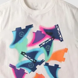 GAP Boys Abstract Printed Round Neck Cotton Relaxed Fit T-shirt image 2