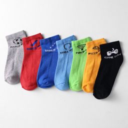 Pine Kids Cotton Knit Ankle Length Designed Sock Pack Of 7 (Colour May Vary)-picture-30