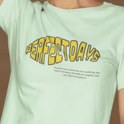 Moda Rapido Women Bio Finish Typography Printed Round Neck Cotton T-shirt image 5