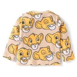 Babyoye Disney Interlock Knit Full Sleeves Co-Ord Night Suit With Lion King Print - Light Brown image 3