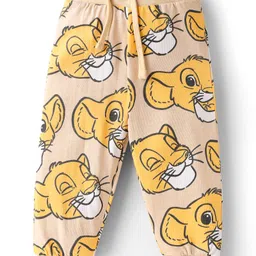 Babyoye Disney Interlock Knit Full Sleeves Co-Ord Night Suit With Lion King Print - Light Brown image 4