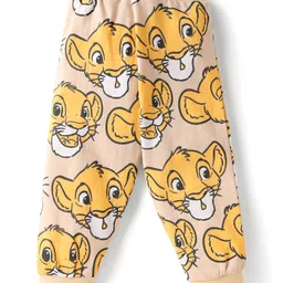 Babyoye Disney Interlock Knit Full Sleeves Co-Ord Night Suit With Lion King Print - Light Brown image 5