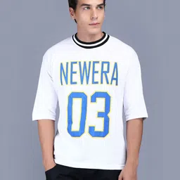 KAY DEE Men Typography Printed Drop-Shoulder Sleeves T-shirt-picture-58
