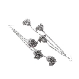 Silvermerc Designs Silver-Plated Dome Shaped Jhumkas image 2