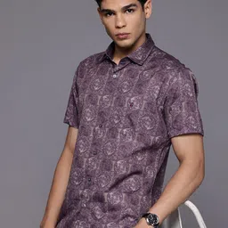 Louis Philippe Sport Pure Cotton Slim Fit Floral Printed Casual Shirt-picture-12