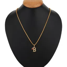 Silvershope Unisex Stainless Steel Artificial Stones Studded Qiurky Pendant With Chain image 2