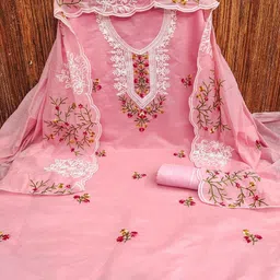 ALAGINI Embroidered Pure Cotton Unstitched Dress Material image 3