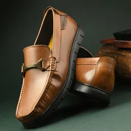 MONDAIN Men Colourblocked Leather Fashion-image-64