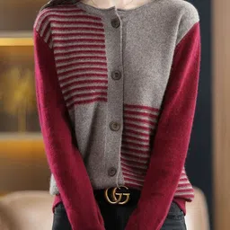 StyleCast Women Striped Button-Up Cardigan-image-63
