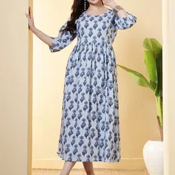KEIYONA Women Floral Printed Fit & Flare Maxi Dress-picture-37